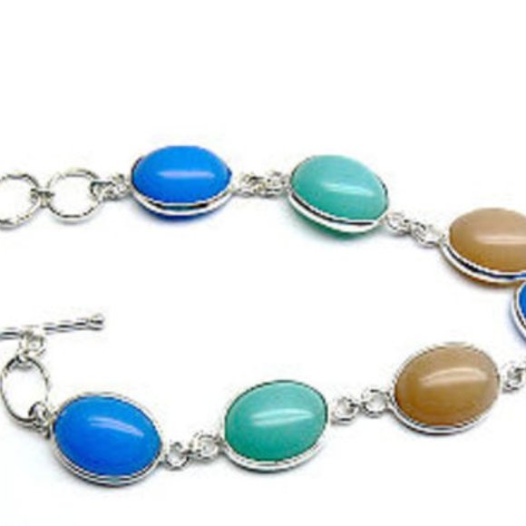 Silver Quartz Agate Chalcedony BRACELET - Picture 4 of 4